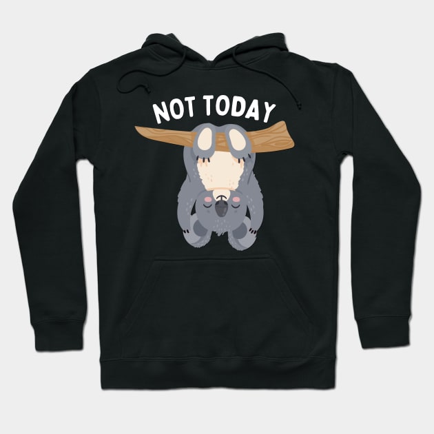 Lazy Koala Nope not Today funny sarcastic messages sayings and quotes Hoodie by BoogieCreates